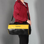 Sac polochon étanche en cuir Noir A-Noir B-Vert A-Noir Jaune-Vert B-ShopGET® 