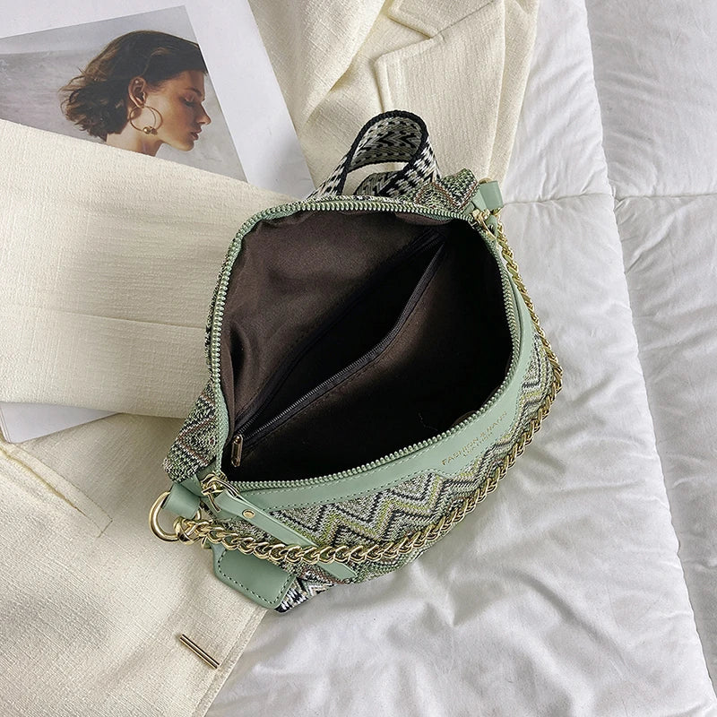 Sac banane en cuir ethnique boho plage