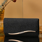 Pochette femme luxe de soirée Blanc-Dorée-Noir-Argent-ShopGET® 