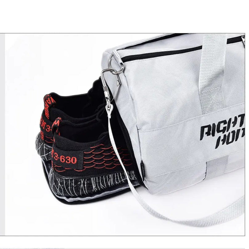 Sac polochon  multi-compartiment Gris-Noir-ShopGET® 