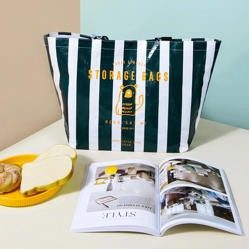 Sac de courses tote bag Blanc Small-Beige Small-Beige Large-Jaune Small-Stripe Large-Vert Large-ShopGET® 