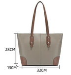 Sac cabas noir pour le travail - Elena Marron-Kaki-Gris-Bleu-Noir-ShopGET® 