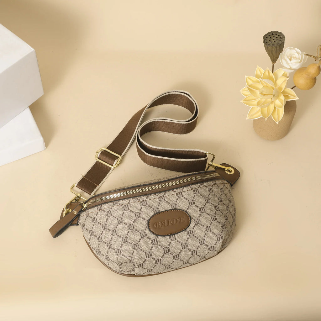 Sac banane femme chic déco géométrique & lettre