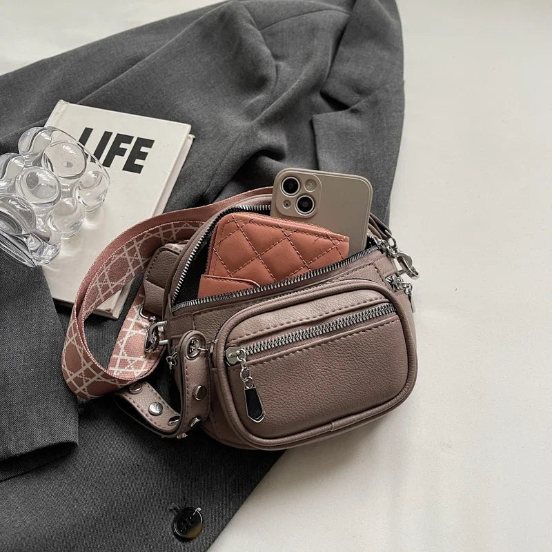 Petit sac banane cuir souple femme