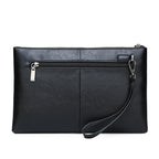 Pochette homme en cuir idéal pour VIP party Noir / 30cm x 19cm x 2cm-Noir / 27cm x 17cm x 2cm-ShopGET® 