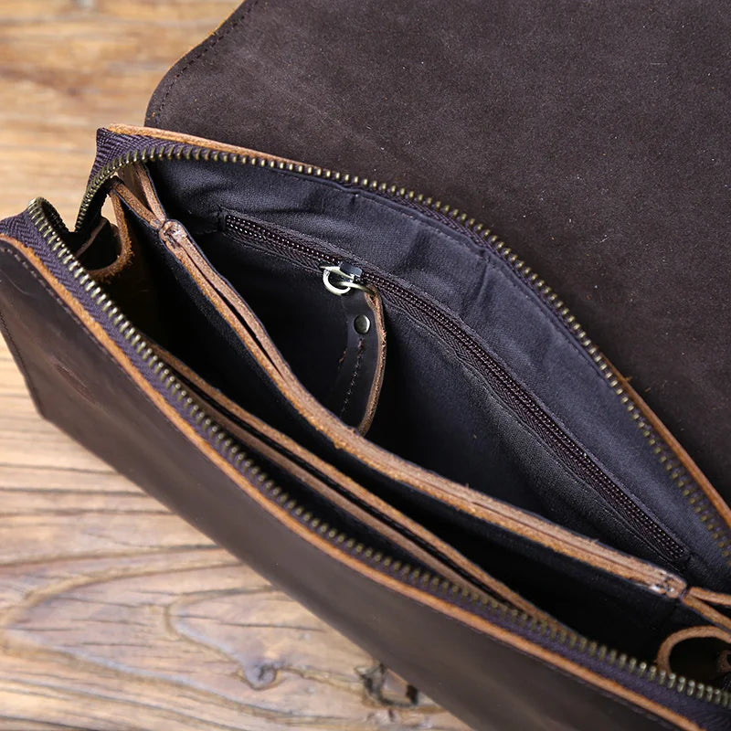 Pochette homme classe Dark brown-Retro Brown-ShopGET® 