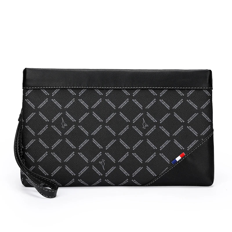 Pochette homme à décor géométrique 27cmX16.5cmX3cm-ShopGET® 