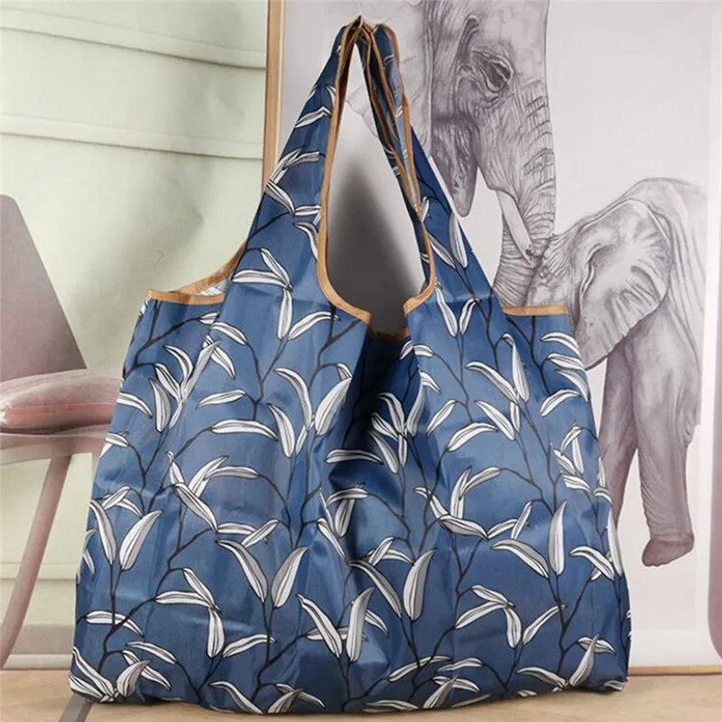 Grand sac cabas courses Bleu-Noir-ShopGET® 