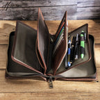 Mini pochette homme en cuir Marron / 13.5 x 22.5 x 3.5 cm-ShopGET® 