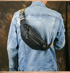 Sac banane homme discret en cuir authentique - ShopGET®