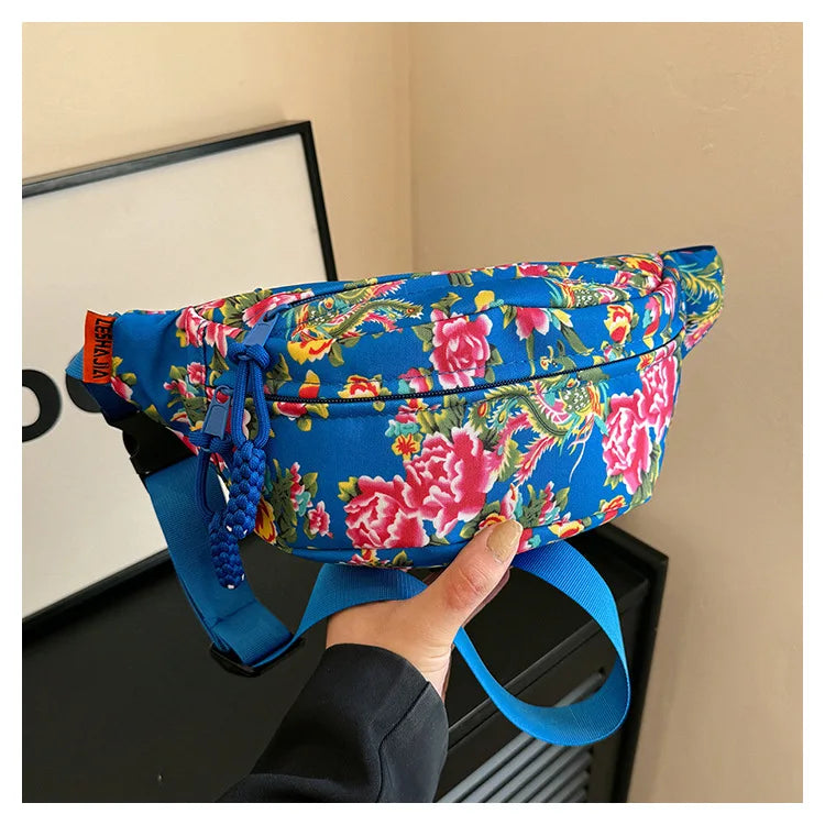 Sac banane voyage floral pour femme - ShopGET®