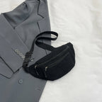 Sac banane femme en velours noir - ShopGET®