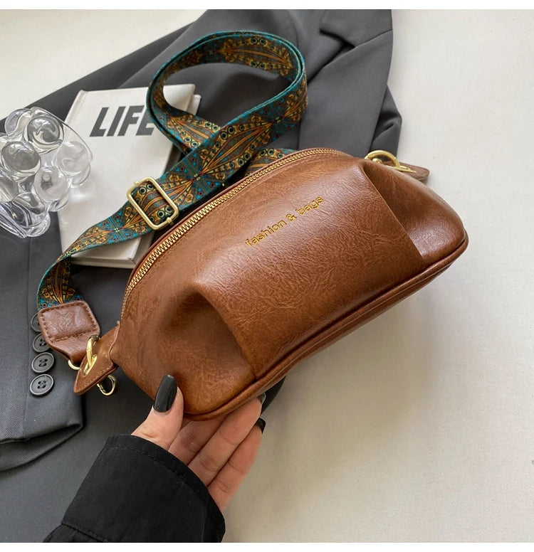 Sac banane en cuir artificiel femme