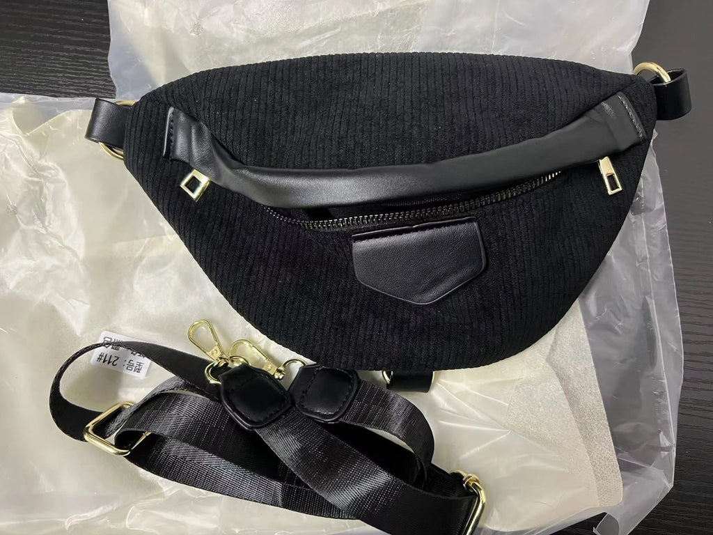 Sac banane femme en velours canvas - ShopGET®