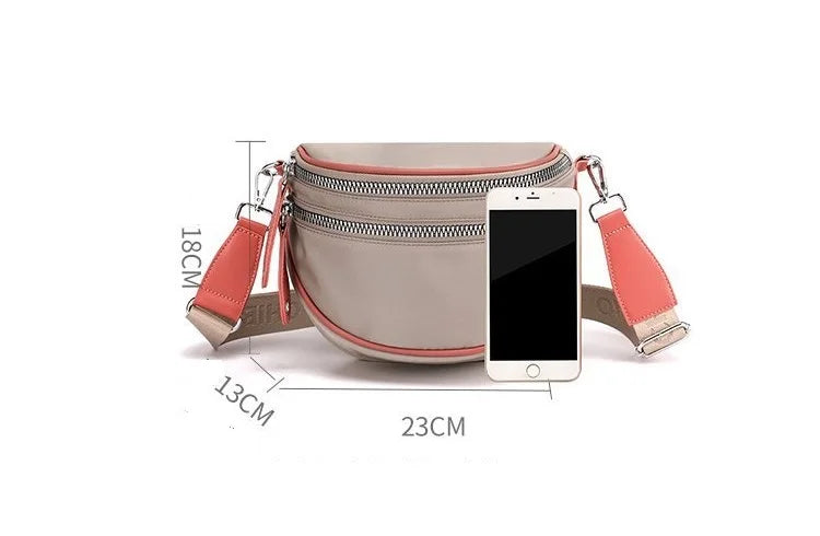 Sac banane femme chic kaki de très haut de gamme