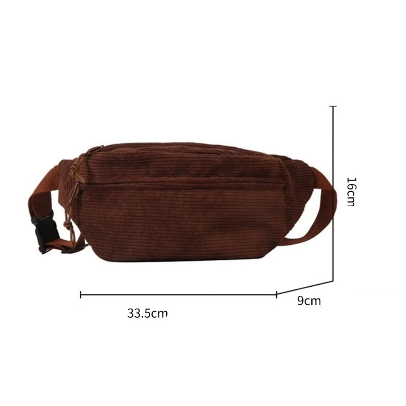 Sac banane velours noir pour femme