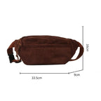 Sac banane velours noir pour femme