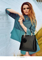 Sac cabas noir tendance et moderne Marron-Bleu-Noir-Burgundy-ShopGET® 