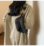 Sac banane en cuir artificiel femme