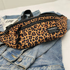 Sac banane léopard anti-vol en toile