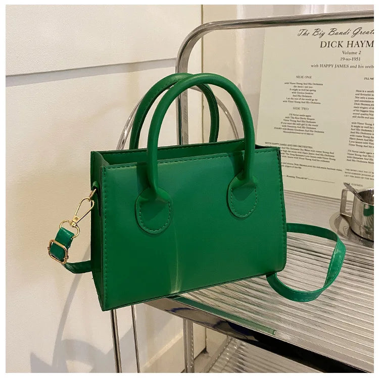 Sac cabas noir femme classique Vert / 20.5x14.5x7.5cm-Marron / 20.5x14.5x7.5cm-Bleu / 20.5x14.5x7.5cm-Blanc / 20.5x14.5x7.5cm-Noir / 20.5x14.5x7.5cm-ShopGET® 