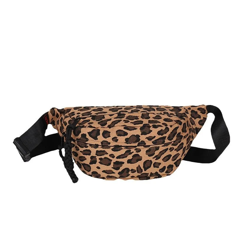 Sac banane léopard rose