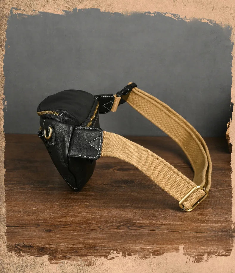 Sac banane homme discret en cuir authentique - ShopGET®