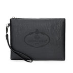 Pochette homme carré de luxe Noir / 15cm x 24cm x 2cm-Noir / 19cm x 28cm x 2cm-ShopGET® 