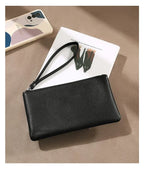 Pochette femme cuir noir Noir / 20cmx1cmx11cm-ShopGET® 