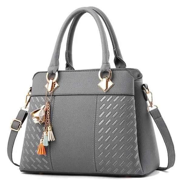 Sac cabas femme avec fermeture éclair 31x14x23cm / Gris SB-31x14x23cm / Noir A-31x14x23cm / Noir B-31x14x23cm / Bleu-31x14x23cm / Rouge-31x14x23cm / Rose-31x14x23cm / Gris-31x14x23cm / Kaki-ShopGET® 