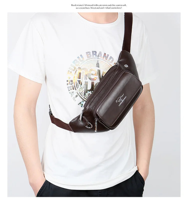 Sac banane cuir kangourou