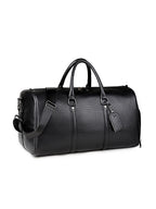 Sac weekend femme en cuir solide et premium Noir-ShopGET® 