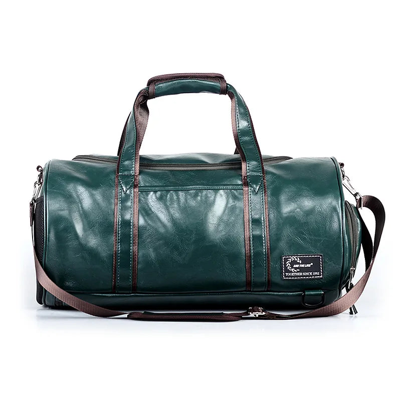 Sac polochon vintage de luxe Noir Jaune-Noir-Vert A-Vert B-ShopGET® 