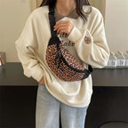 Sac banane léopard à bandoulière solide