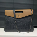 Grande pochette femme à bandoulière Marron-Noir-ShopGET® 