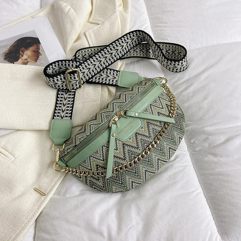 Sac banane en cuir ethnique boho plage