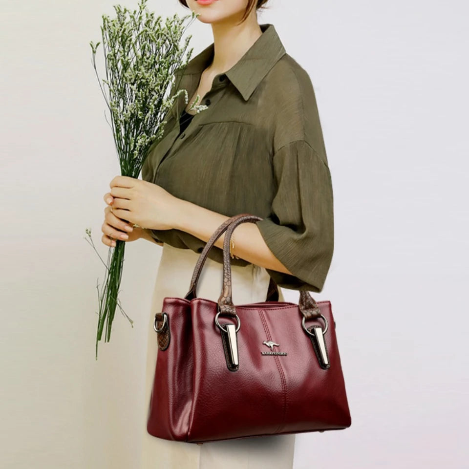 Sac cabas noir souple kangourou Marron-Burgundy-Noir-Bleu-Gris-Vert-Bleu SB-Noir SB-Bleu SB1-ShopGET® 