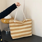 Cabas sac de plage Rouge-Bleu-Kaki-Noir-ShopGET® 