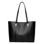 Sac cabas noir été cuir brillant Kaki-Gris-Apricot-Noir-Marron A-Marron B-ShopGET® 