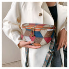 Grand sac banane en cuir femme