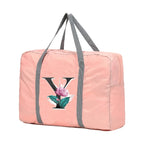 Sac weekend femme lettre prénom de S à Z Rose-S-W-V-U-T-Z-Y-X-ShopGET® 