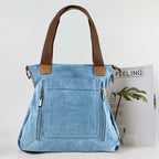 Sac cabas femme en tissu Canvas A-B-C-D-E-F-G-H-Noir-Marron-Bleu-Pourpre-I1-A-Gris-I1-B-I1-C-rose rouge-I1-D-I1-E-ShopGET® 