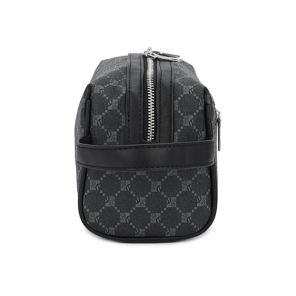 Pochette femme noir en plaid Noir-ShopGET® 