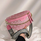 Sac banane en cuir ethnique boho plage