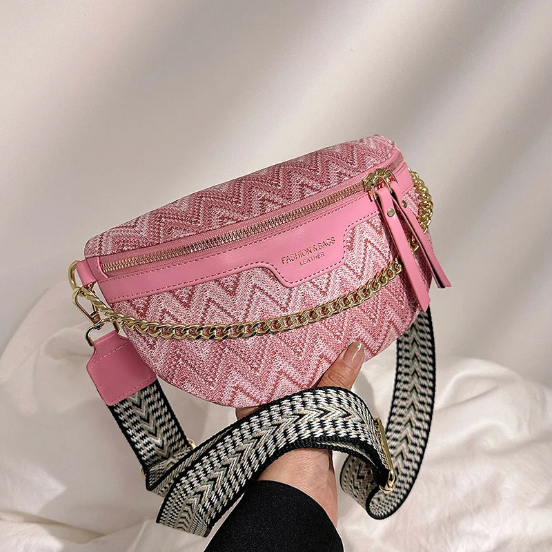 Sac banane en cuir ethnique boho plage