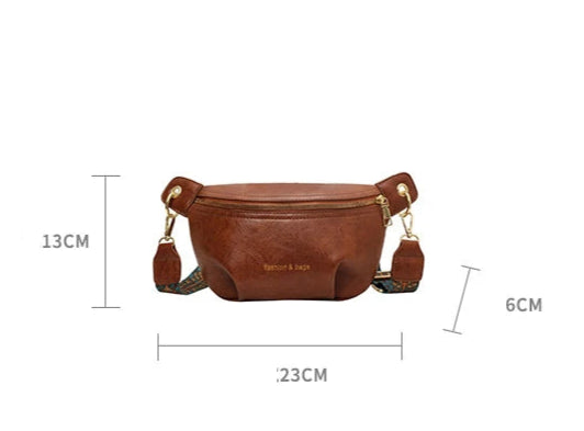 Sac banane en cuir artificiel femme