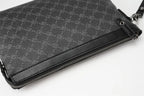 Petite pochette homme  luxe en plaid Noir-ShopGET® 