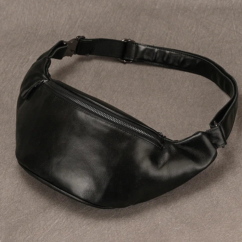 Sac banane en cuir pour homme chic