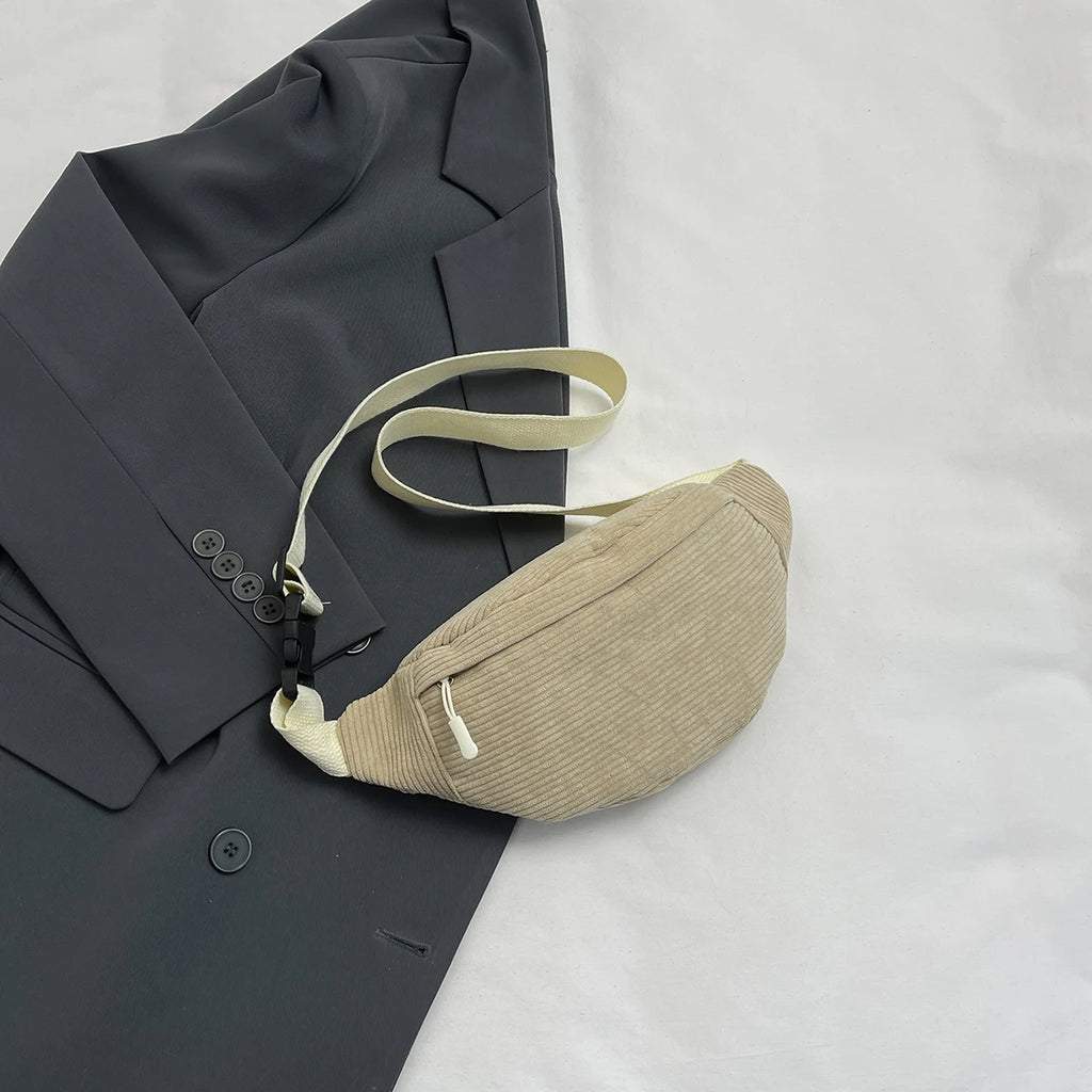 Sac banane femme velours côtelé - ShopGET®