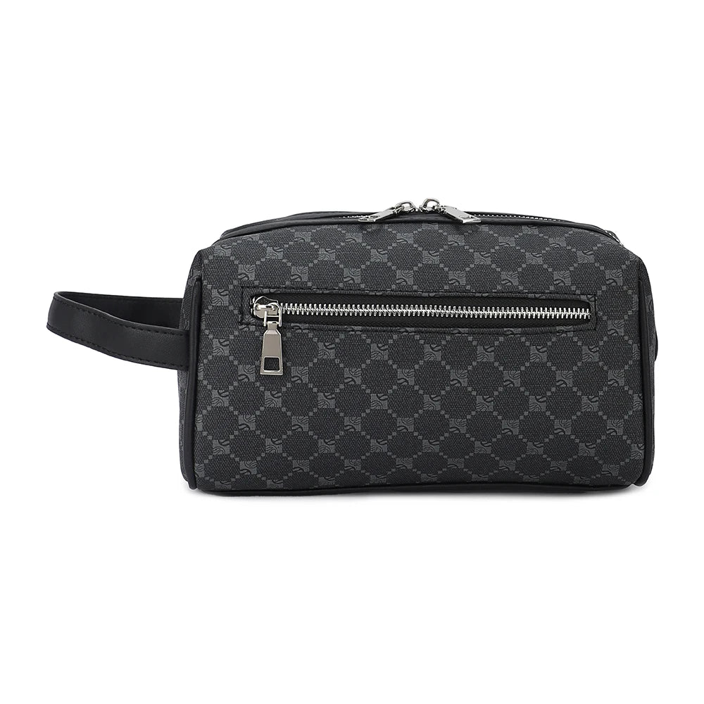 Pochette femme noir en plaid Noir-ShopGET® 